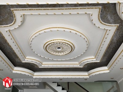 Trần trang trí dát vàng