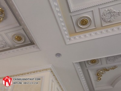 Mẫu trần vuông cổ điển 01